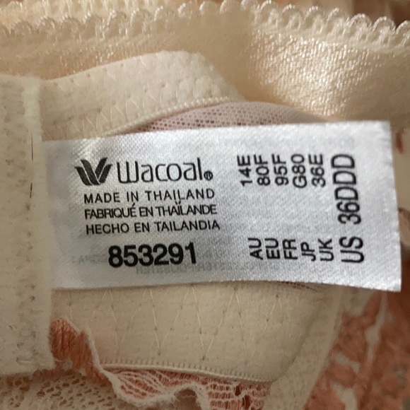 Wacoal Bra style 853291 size 36DDD peach cream - Picture 2 of 4